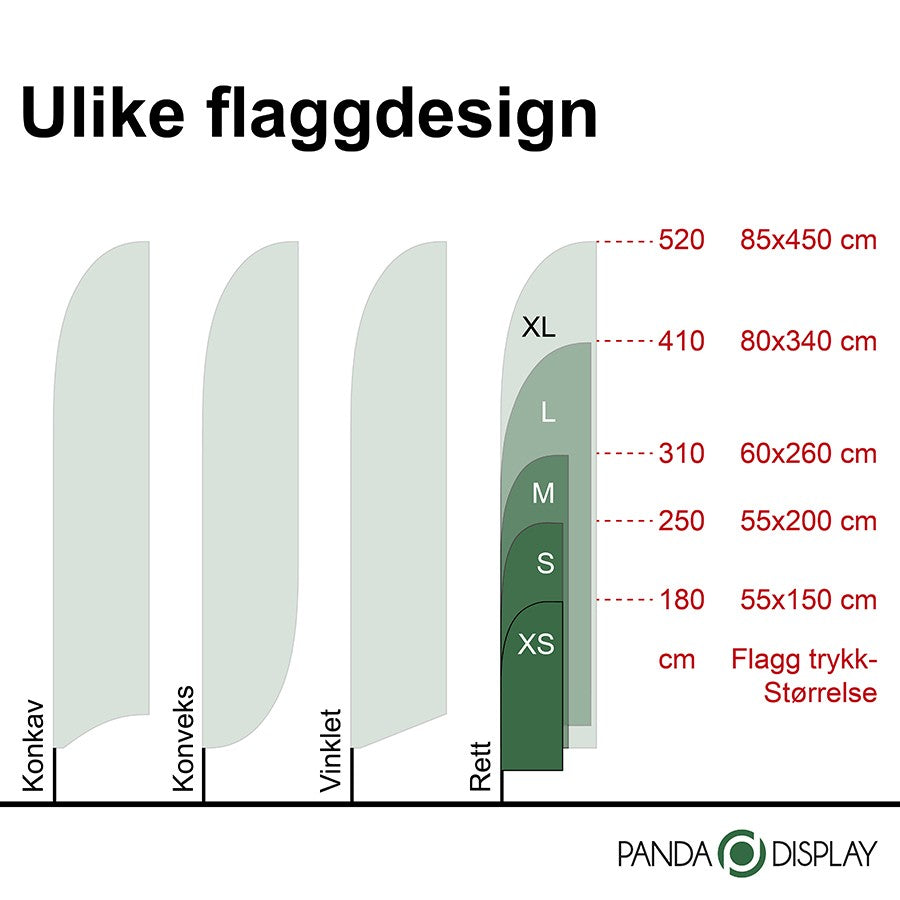 Beachflagg ekstra flaggduk