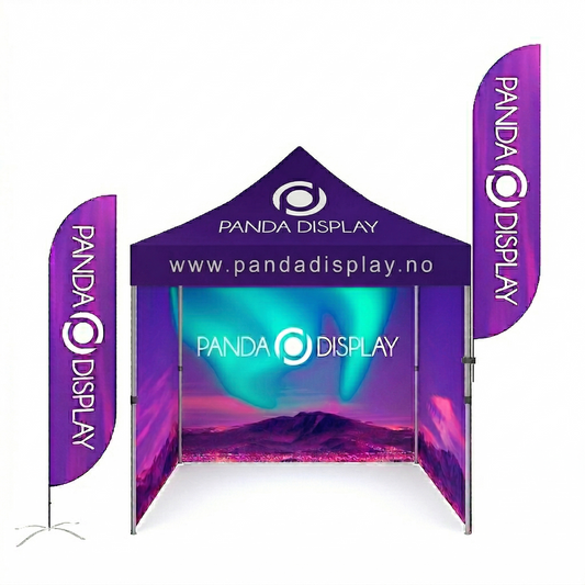 Komplett reklametelt pakke med beach-flagg - Kampanjepris