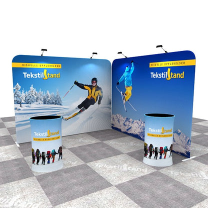 TekstilStand Messevegg Tekstil, Rett modell (flere størrelser)