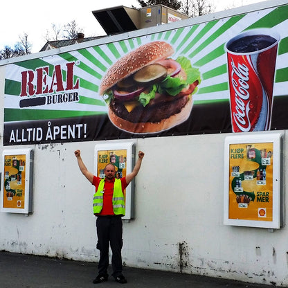 PVC-Banner ekstra kraftig 550 gr/m2. (Pris pr. m2)