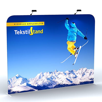 TekstilStand Messevegg Tekstil, Rett modell (flere størrelser)